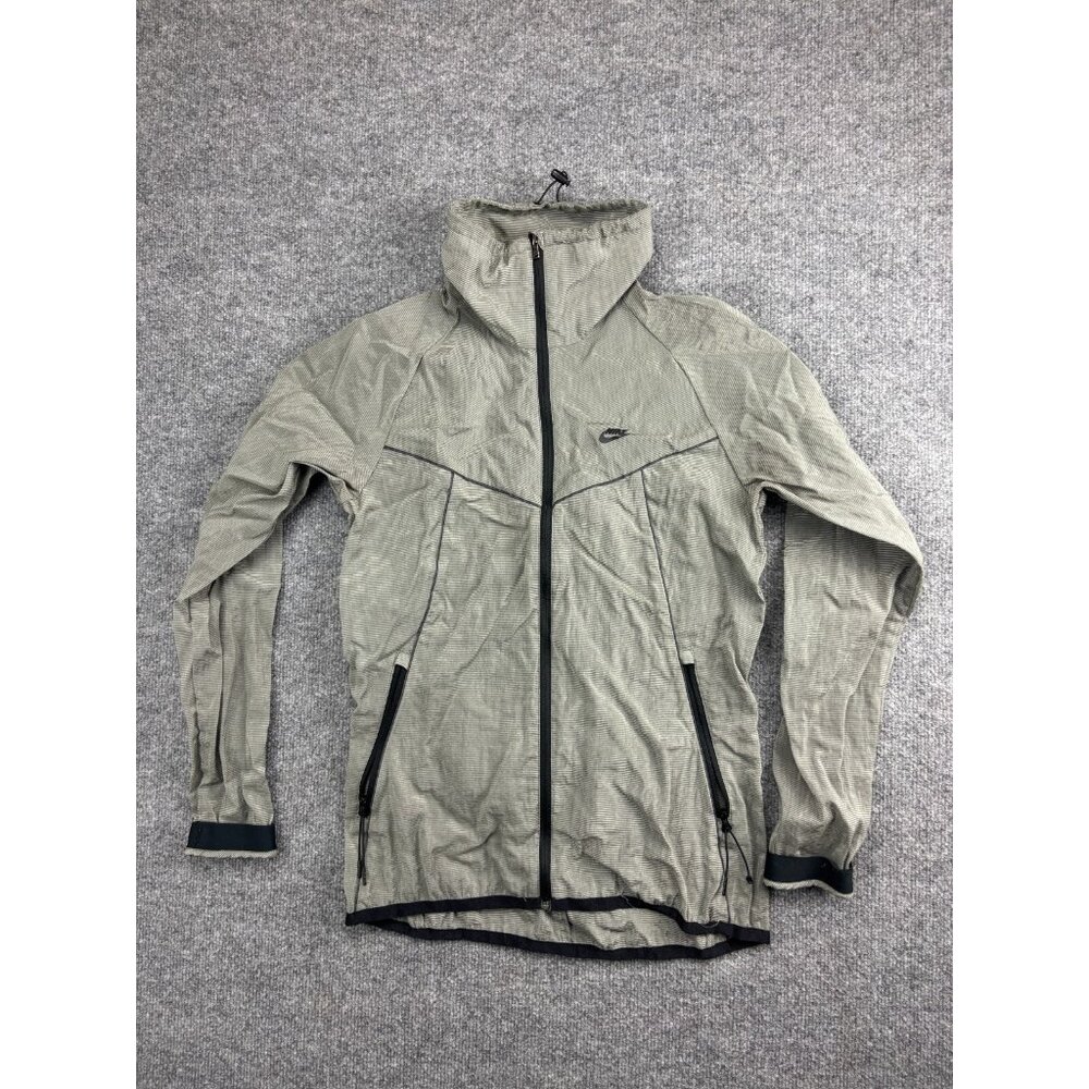 Nike Windbreaker Jacket Women's Small Gray Lightweight Bamboo Windrunner